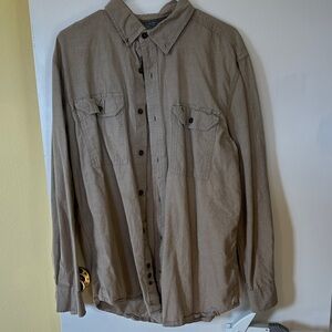 Carhartt Men's Lightweight Button-Up Shirt Jacket in Taupe Brown